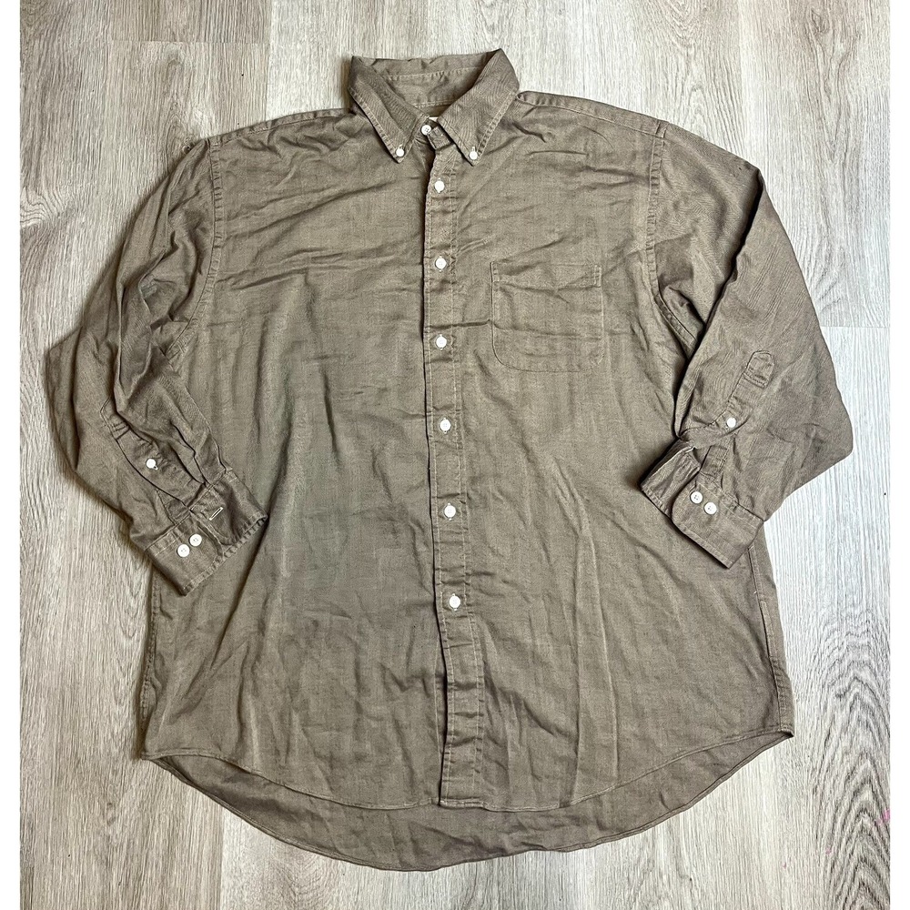 Brooks Brothers Madison The Original Fold Shirt Mens L Long Sleeve Button Down